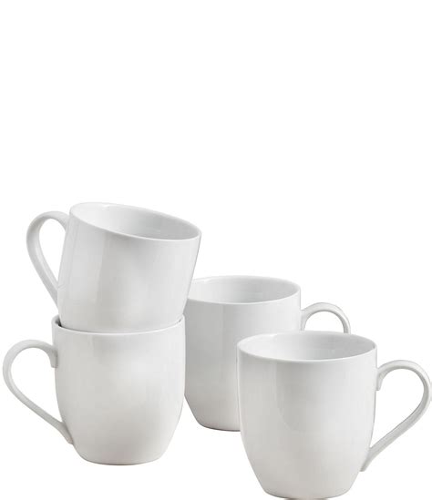 Fitz and Floyd Everyday White Coupe Mugs, Set of 4 | Dillard's