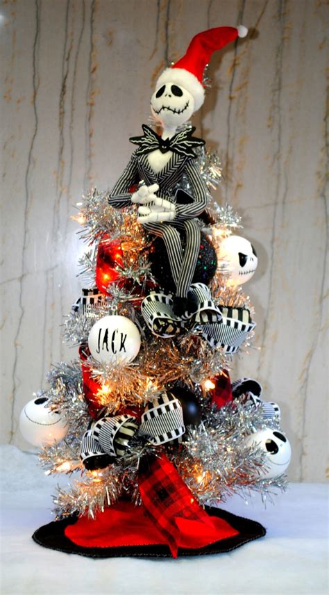 Jack Skellington Nightmare Before Christmas Tree Lighted With Custom ...