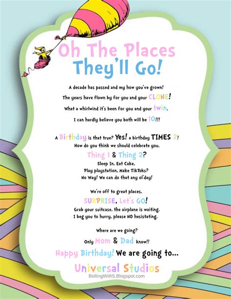 Oh The Places You Ll Go Printable Border