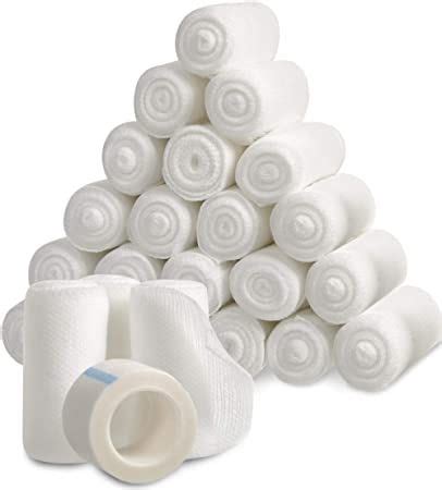 Gauze Bandage Rolls W Tape 2 In Wide Stretch Bandage Roll 4yds Rolled