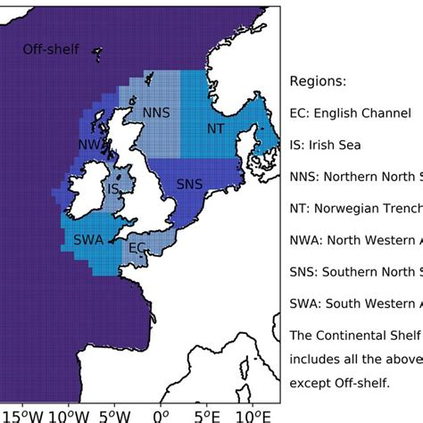 Map showing the subregions over which statistics are computed ...