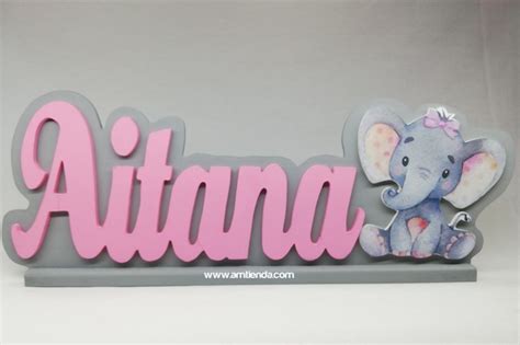 Nombre De Madera Aitana Elefantita Nombre En Goma Eva Tutorial De