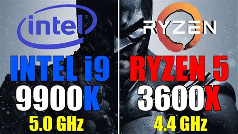 INTEL I9 9900K Vs RYZEN 5 3600X PC GAMES TEST YouTube