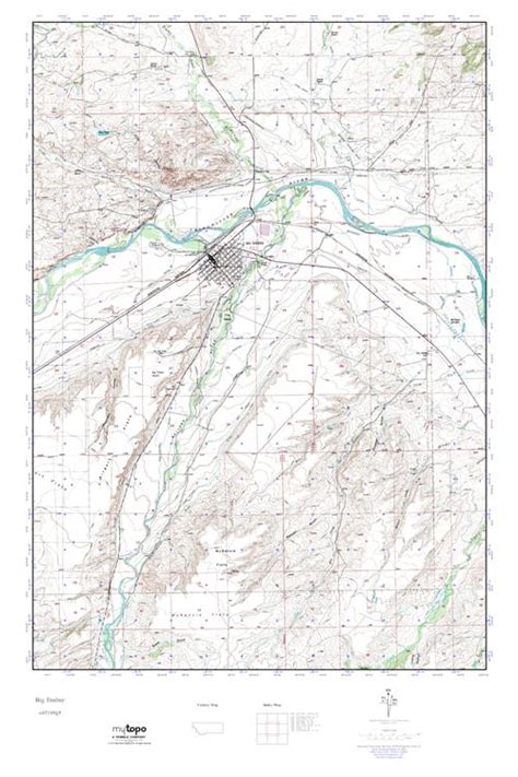 MyTopo Big Timber Montana USGS Quad Topo Map