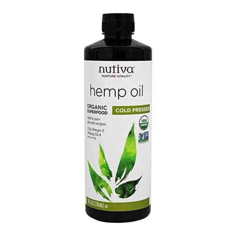 Nutiva Organic Superfood Cold Pressed Hemp Oil 24 Oz 6 Pack