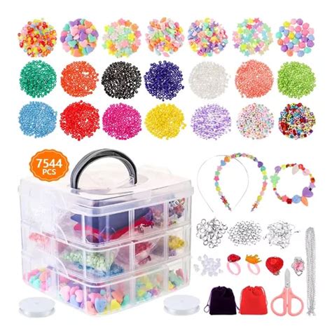 Kit Para Hacer Pulsera De Collar Bricolaje Cuentas 7500 Pcs Meses