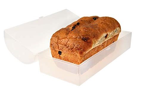 HOME-X Transparent Bread Box, Clear Plastic Container for Standard Loaf – 12” L x 5.5” W x 4.75 ...