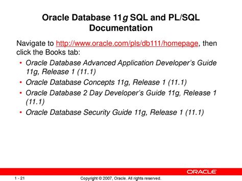 Introducing The Oracle Database 11g SQL And PL SQL New Features Ppt