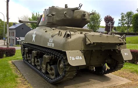 Surviving Battle Of The Bulge 1944 M4a176w Sherman Tank In The