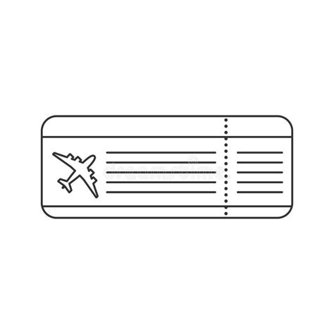 Plane Ticket Coloring Page