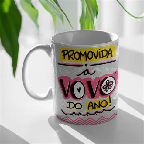 Caneca Promovida a Vovó do Ano Elo7 Produtos Especiais