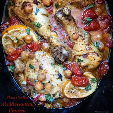 Slow Cooker Mediterranean Chicken Fit Slow Cooker Queen