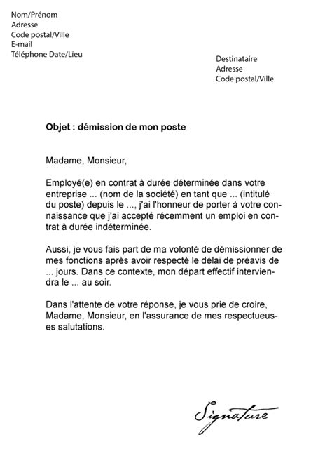 Modele De Courrier Rupture Cdd D Un Commun Accord