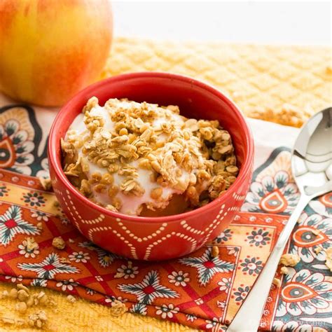 Microwave Baked Apple With Yogurt And Granola The Weary Chef Recipe