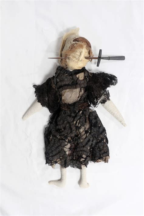 Poppet Of Stuffed Fabric With Stiletto Through Face South Devon 1909