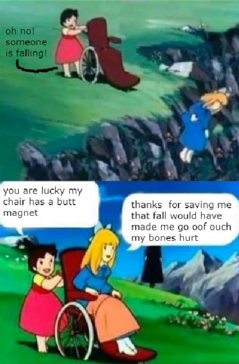 Oof Ouch Owwie My Butt Magnet Wheelchair Heidi Pushes Clara Over