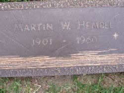 Martin Wilhelm Hempel M Morial Find A Grave