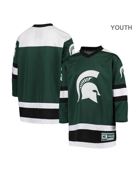 Youth Colosseum Michigan State Spartans Green Hockey Jersey