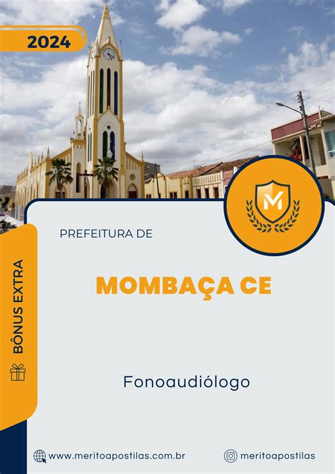 Apostila Fonoaudiólogo Prefeitura de Mombaça CE 2024 Mérito Apostilas