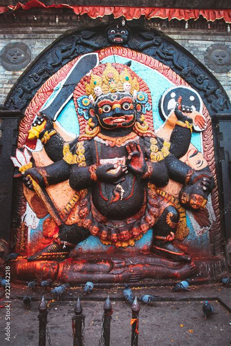 Kaal Bhairav Statue In Durbar Square Nepal Stock Photo Adobe Stock