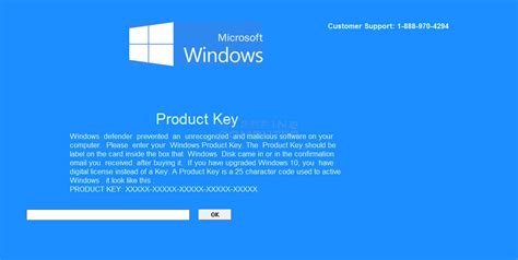 Remove The Microsoft Windows Product Key Tech Support Scam