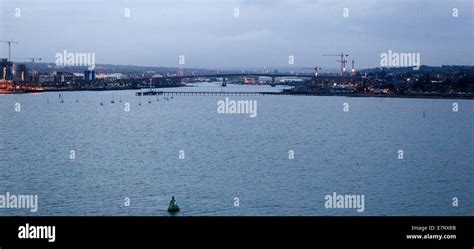 Southampton, Hampshire, Itchen Bridge at Night taken from Southampton ...