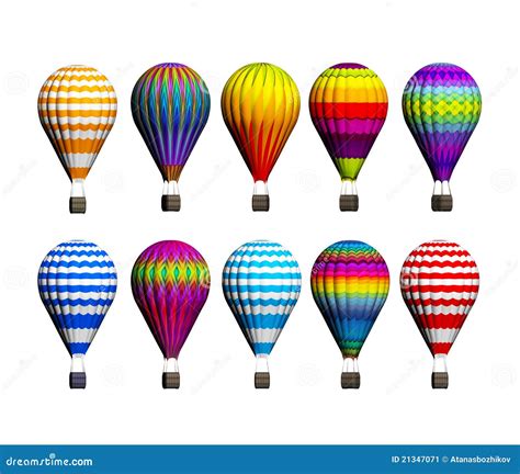 Isolated Hot Air Balloons Stock Illustration Illustration Of Happy