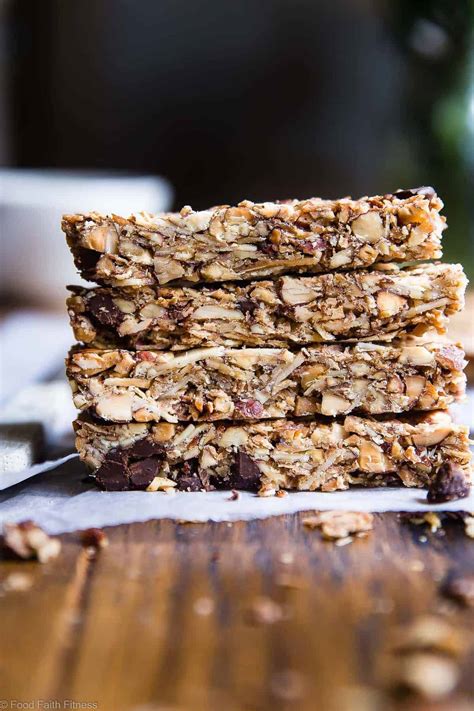 Healthy Sugar Free Keto Low Carb Granola Bars | Food Faith Fitness