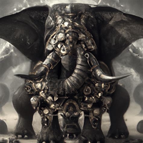 Whimsical Detailed Fantasy Gothic Elephant · Creative Fabrica