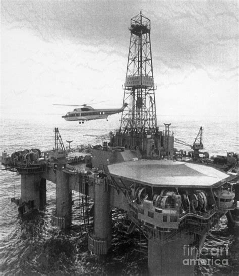 Oil Canada Rig Ocean Ranger by Bettmann