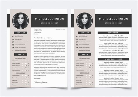 Resume Template for Photoshop By NM-Design-Studio | TheHungryJPEG