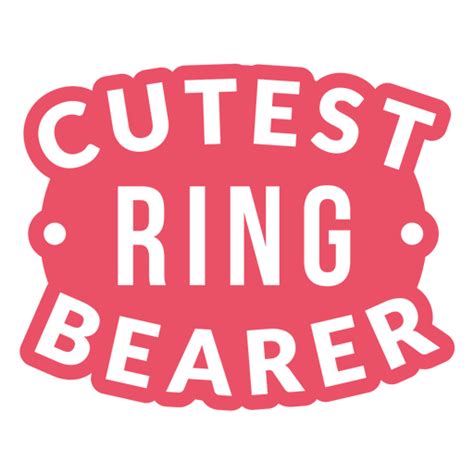 Cutest Ring Bearer Red Quote Png And Svg Design For T Shirts