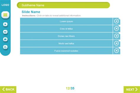 Classic Accordion Storyline Template ELearningchips