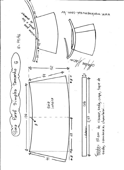 Saia Envelope Fácil Simples Diy Molde Corte E Costura Marlene Mukai