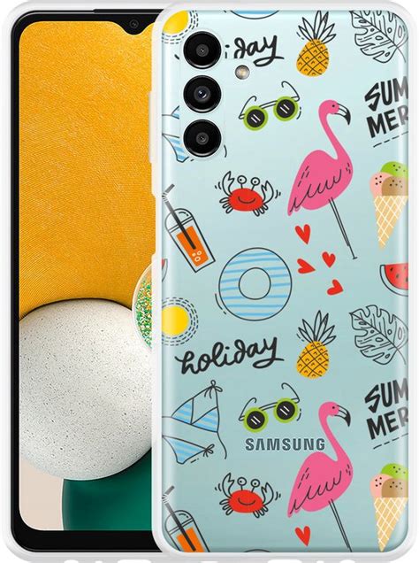 Samsung Galaxy A13 Hoesje Summer Flamingo Designed By Cazy Bol