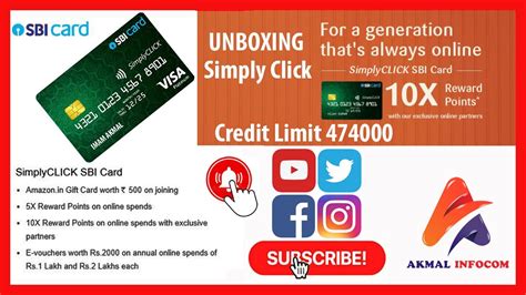 Sbi Simplyclick Credit Card Unboxing Review Benefits X Reward