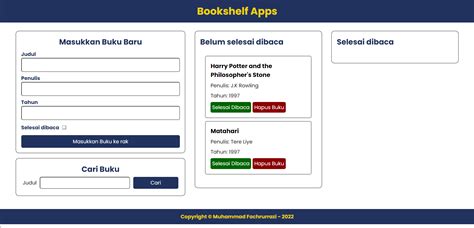 GitHub Muhfrrazi Bookshelf Apps Dicoding Indonesia Submission For