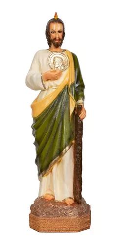 San Judas Tadeo Figura Religiosa Resina Ojos Cristal 47cm Envío gratis