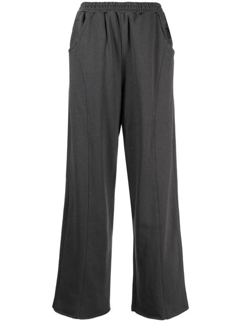 Izzue High Waist Straight Leg Trousers Grey Farfetch