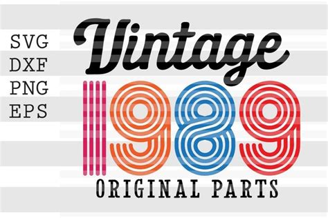 Vintage 1989 Original Parts SVG Design 1664596