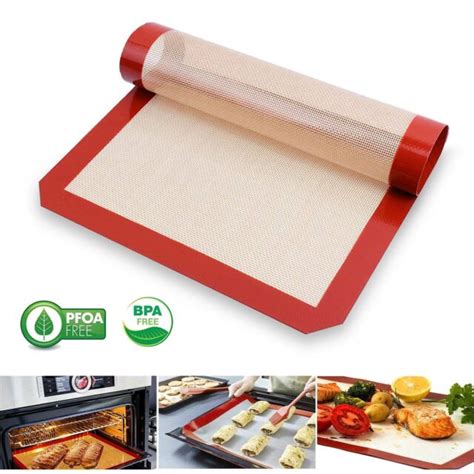 Liner Sheet Silicone Baking Mat Non Stick Heat Resistant Oven Mats Toaster Us Ebay