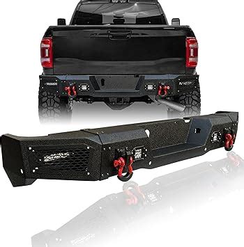 Amazon TIOYAR Texture Black Rear Bumper W 4 LED Lights D Ring