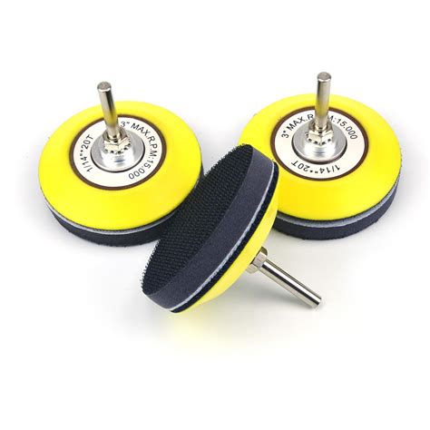 3 Inch 75mm Hook And Loop Sanding Pad For Sanding Discs With 6mm Dia