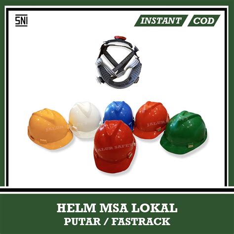 Jual Helm Proyek Safety Sni Msa Lokal Fastrack Putar Dengan Tali Dagu