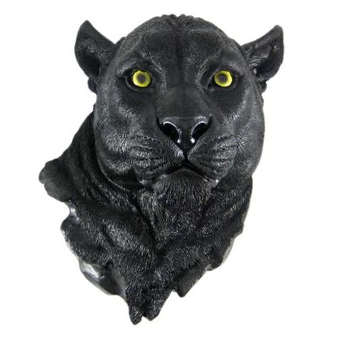 Black Panther Head Mount Wall Statue Bust