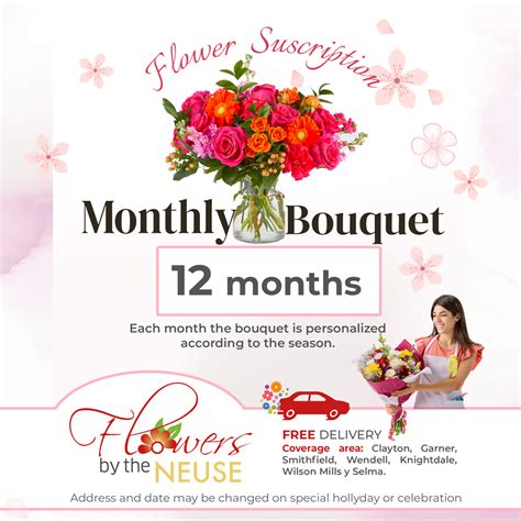 Monthly Bouquete 12 months - Flowers Clayton