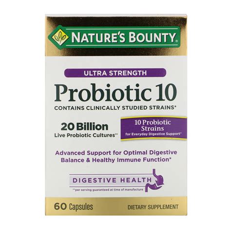 Natures Bounty Ultra Strength Probiotic Billion Live Cultures