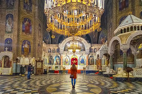 Inside Alexander Nevsky Cathedral Sofia Bulgaria