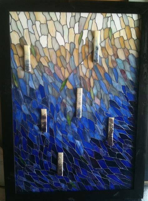 Mosaic With Fused Glass Elements Glass Mosaic Art Mosaic Wall Art Mosaic Glass