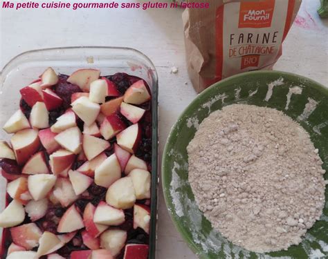 Crumble à La Farine De Châtaigne Aux Fruits Rouges Aux Pommes Et à La